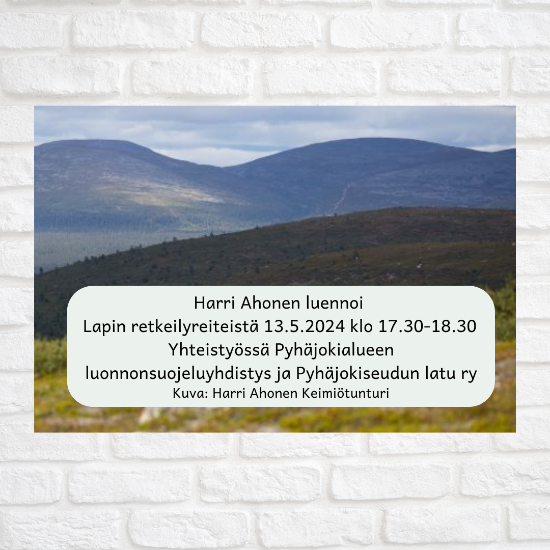 Harri Ahonen ja Lapin retkeilyreitit Oulaisten kirjastolla 13.5.2024