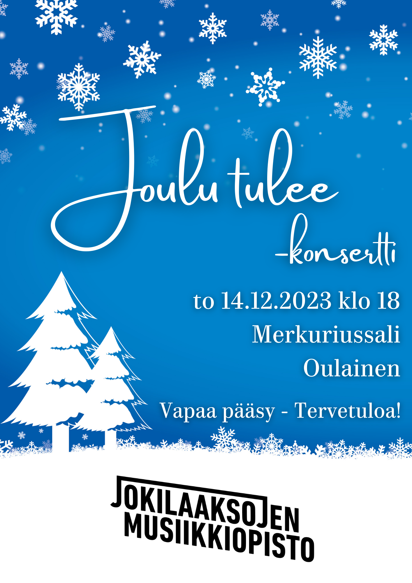 Joulu tulee -konsertin juliste