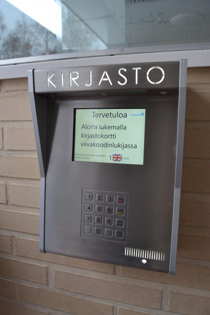 Omatoimikirjaston sisäänkirjautumisyksikkö Ei toiminnassa vielä