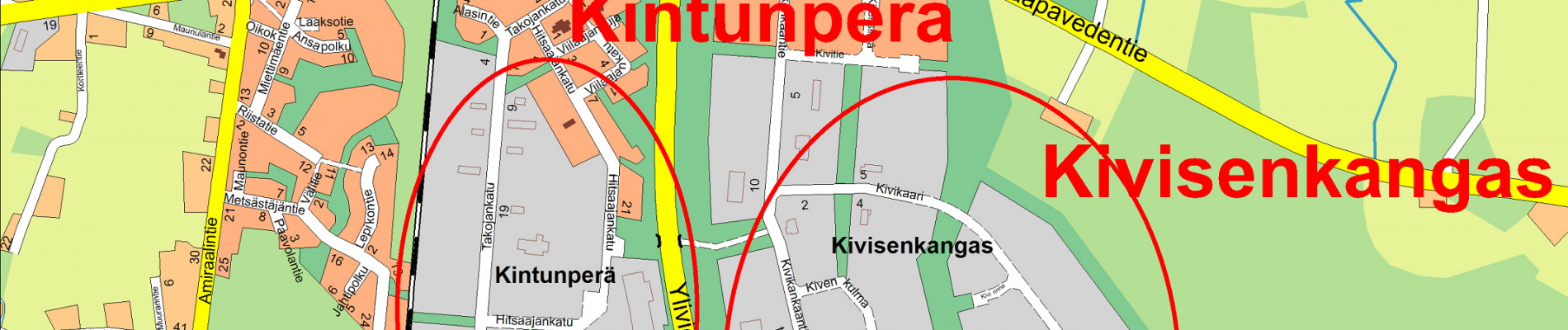 Kintunperän ja Kivisenkankaan tontit