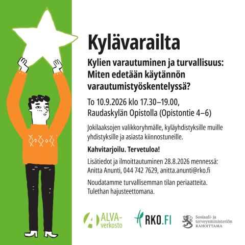 Kylävarailta Raudaskylässä 10.9. klo 17.30-19