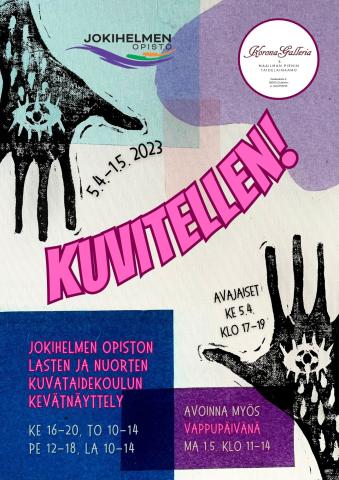 "Kuvitellen!" - Jokihelmen opiston lasten ja nuorten kuvataidekoulun kevätnäyttely