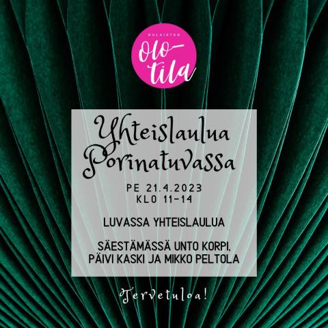 Yhteislaulua Porinatuvassa