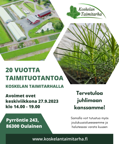 Koskelan Taimitarhan avoimet ovet
