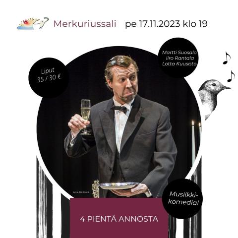 4 pientä annosta
