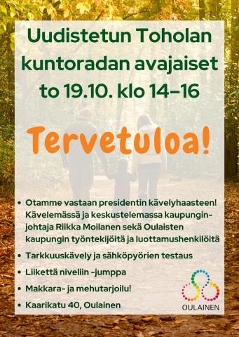 Uudistetun Toholan kuntoradan avajaiset