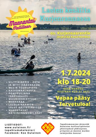 Maanantai Mallillaan: Lasten kesäilta Kurjenrannassa