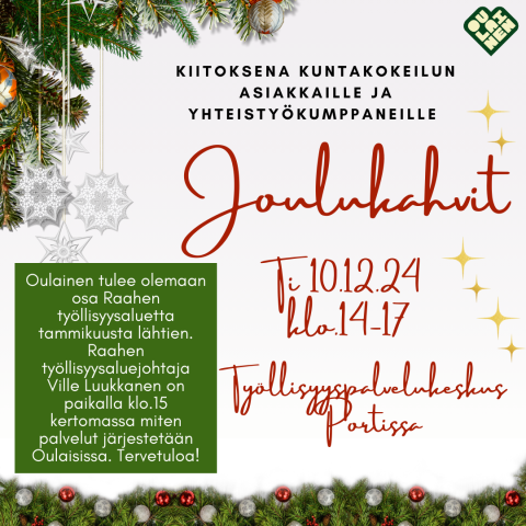 Kuntakokeilun joulukahvit