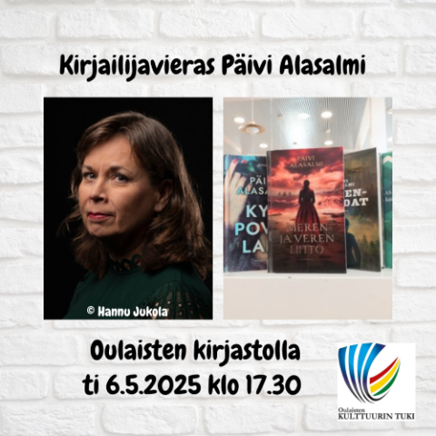 Kirjailija Päivi Alasalmi vierailee Oulaisten kirjastolla 6.5.2025