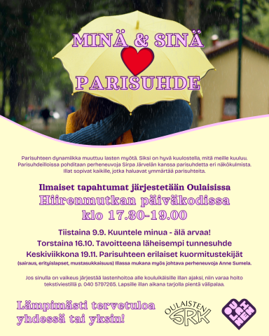 Parisuhdeillat syksy 2025